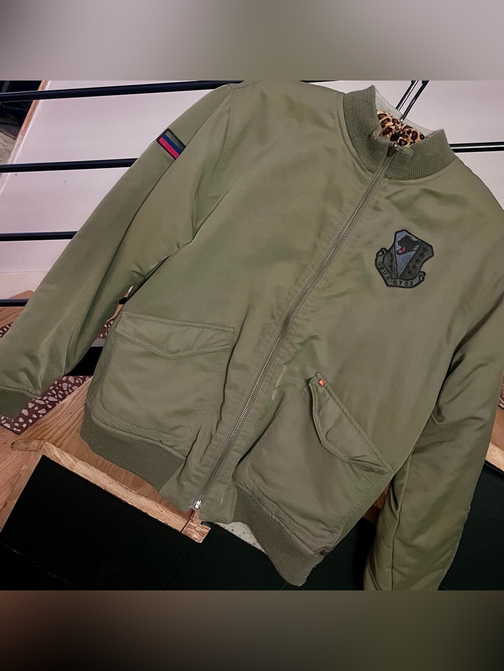 Quicksilver Bomber-style Green Coat! Sz Med